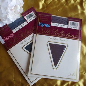 HANES SILK REFLECTIONS VINTAGE PANTYHOSE BUNDLE - 2